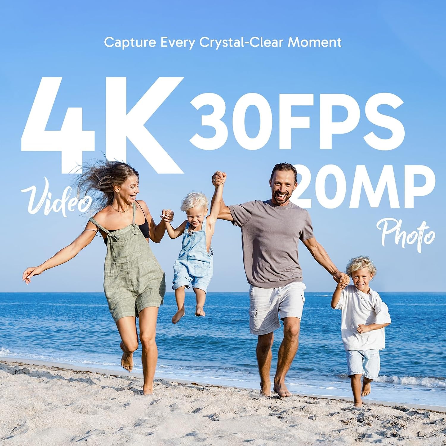 4K Action Camera with 64GB Card Bundle, detail view